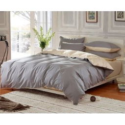 唯家品牌銀灰米桔與果綠米桔雙人純棉活性印染純色床上用品四件套 寢具中的舒適之選